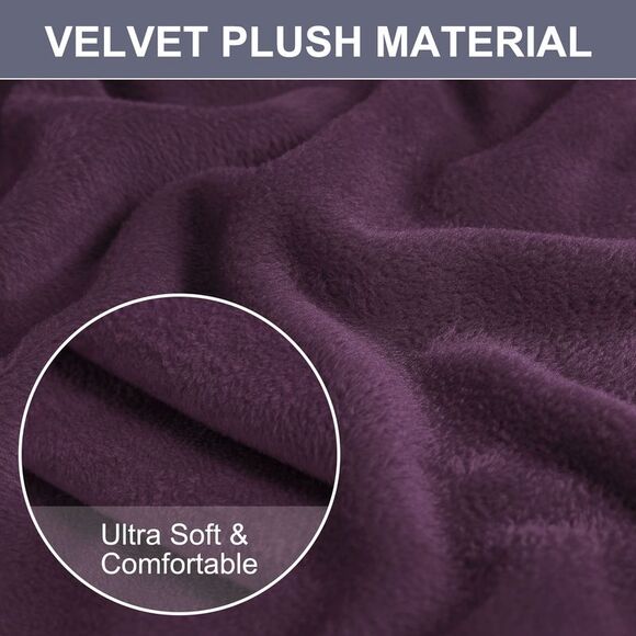 Velvet Stretch Sofa Cover Thicker Slipcover with One Pillow Cover X-Large - Picture 3 of 6